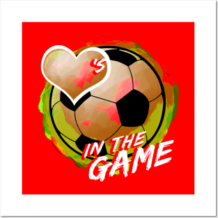 Soccer - Hearts In The Game - Dirty Orange Posters and Art